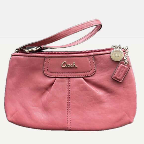 Coach Large Leather Wristlet/ Clutch Ginger Beet F47527 ✨ - Picture 1 of 6